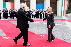 Giorgia Meloni Receives Palestinian Authority President - Rome