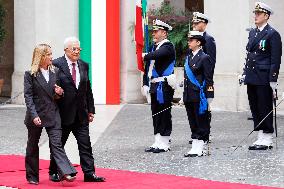 Giorgia Meloni Receives Palestinian Authority President - Rome