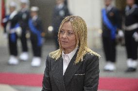 Giorgia Meloni Receives Palestinian Authority President - Rome