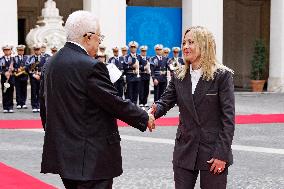 Giorgia Meloni Receives Palestinian Authority President - Rome