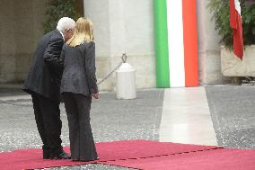 Giorgia Meloni Receives Palestinian Authority President - Rome