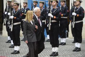 Giorgia Meloni Receives Palestinian Authority President - Rome