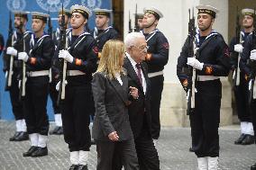 Giorgia Meloni Receives Palestinian Authority President - Rome