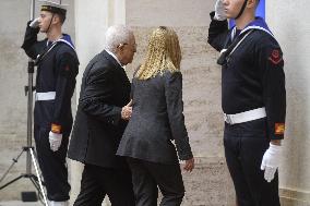 Giorgia Meloni Receives Palestinian Authority President - Rome