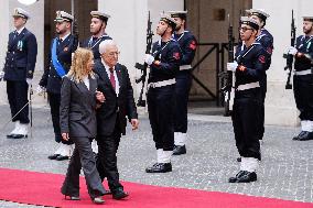 Giorgia Meloni Receives Palestinian Authority President - Rome