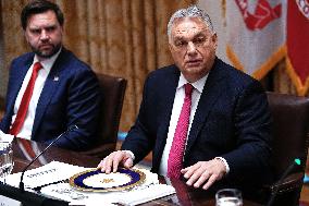 Trump Hosts a Bilateral Lunce with PM Orban of Hungary