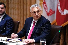 Trump Hosts a Bilateral Lunce with PM Orban of Hungary