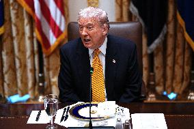 Trump Hosts a Bilateral Lunce with PM Orban of Hungary