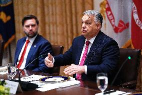 Trump Hosts a Bilateral Lunce with PM Orban of Hungary