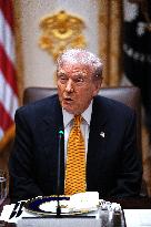 Trump Hosts a Bilateral Lunce with PM Orban of Hungary