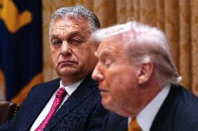 Trump Hosts a Bilateral Lunce with PM Orban of Hungary