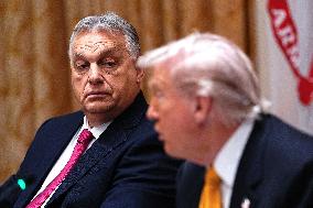 Trump Hosts a Bilateral Lunce with PM Orban of Hungary