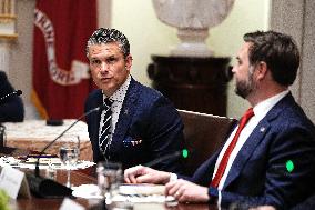 Trump Hosts a Bilateral Lunce with PM Orban of Hungary