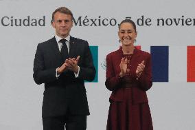 Emmanuel Macron hold News Conference in Mexico