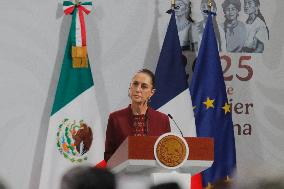 Emmanuel Macron hold News Conference in Mexico