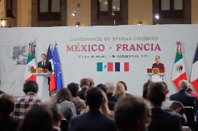 Emmanuel Macron hold News Conference in Mexico
