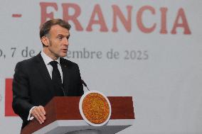 Emmanuel Macron hold News Conference in Mexico