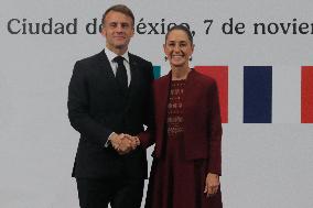 Emmanuel Macron hold News Conference in Mexico
