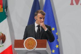 Emmanuel Macron hold News Conference in Mexico
