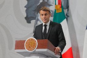 Emmanuel Macron hold News Conference in Mexico