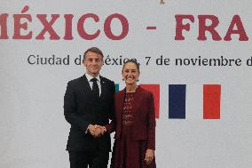 Emmanuel Macron hold News Conference in Mexico