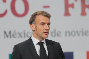 Emmanuel Macron hold News Conference in Mexico