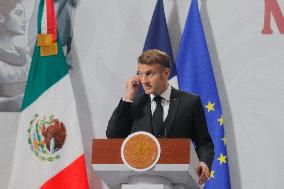 Emmanuel Macron hold News Conference in Mexico