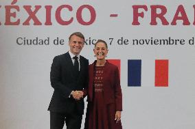 Emmanuel Macron hold News Conference in Mexico