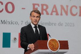 Emmanuel Macron hold News Conference in Mexico
