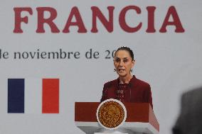 Emmanuel Macron hold News Conference in Mexico