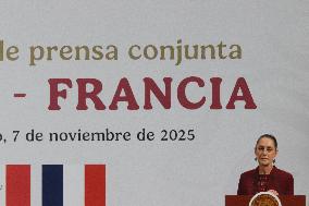 Emmanuel Macron hold News Conference in Mexico