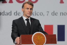 Emmanuel Macron hold News Conference in Mexico