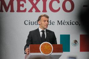 Emmanuel Macron hold News Conference in Mexico