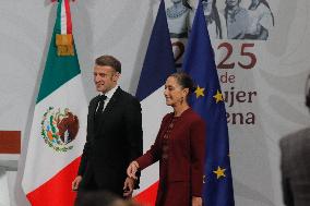 Emmanuel Macron hold News Conference in Mexico
