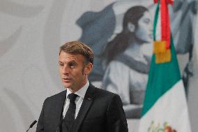 Emmanuel Macron hold News Conference in Mexico