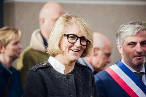 Marie-Pierre Vedrenne at inauguration of police headquarters in Dinard