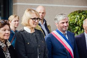 Marie-Pierre Vedrenne at inauguration of police headquarters in Dinard
