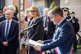 Marie-Pierre Vedrenne at inauguration of police headquarters in Dinard