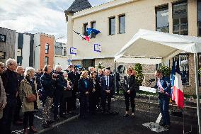 Marie-Pierre Vedrenne at inauguration of police headquarters in Dinard