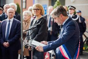 Marie-Pierre Vedrenne at inauguration of police headquarters in Dinard