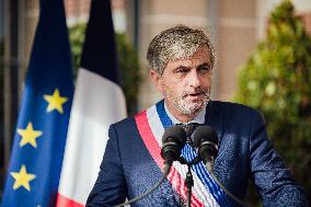 Marie-Pierre Vedrenne at inauguration of police headquarters in Dinard