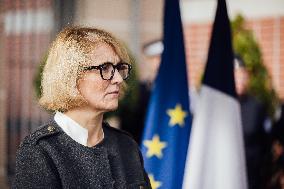 Marie-Pierre Vedrenne at inauguration of police headquarters in Dinard