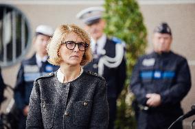 Marie-Pierre Vedrenne at inauguration of police headquarters in Dinard