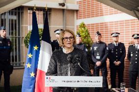 Marie-Pierre Vedrenne at inauguration of police headquarters in Dinard