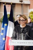 Marie-Pierre Vedrenne at inauguration of police headquarters in Dinard