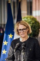 Marie-Pierre Vedrenne at inauguration of police headquarters in Dinard