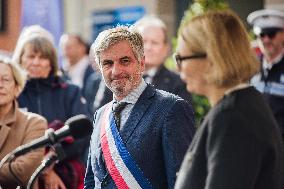 Marie-Pierre Vedrenne at inauguration of police headquarters in Dinard