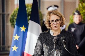 Marie-Pierre Vedrenne at inauguration of police headquarters in Dinard