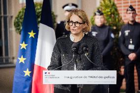 Marie-Pierre Vedrenne at inauguration of police headquarters in Dinard