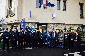 Marie-Pierre Vedrenne at inauguration of police headquarters in Dinard